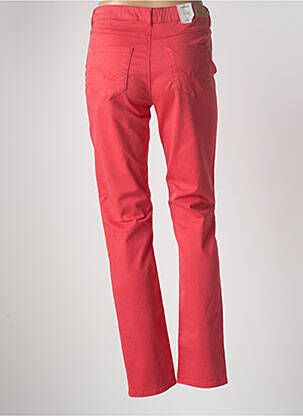 Pantalon slim tissage popeline taille normale rouge KANOPE femme