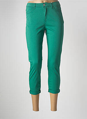 Pantalon 7/8 taille haute taille haute vert KANOPE femme
