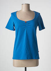 T-shirt bleu BLUTSGESCHWISTER pour femme seconde vue