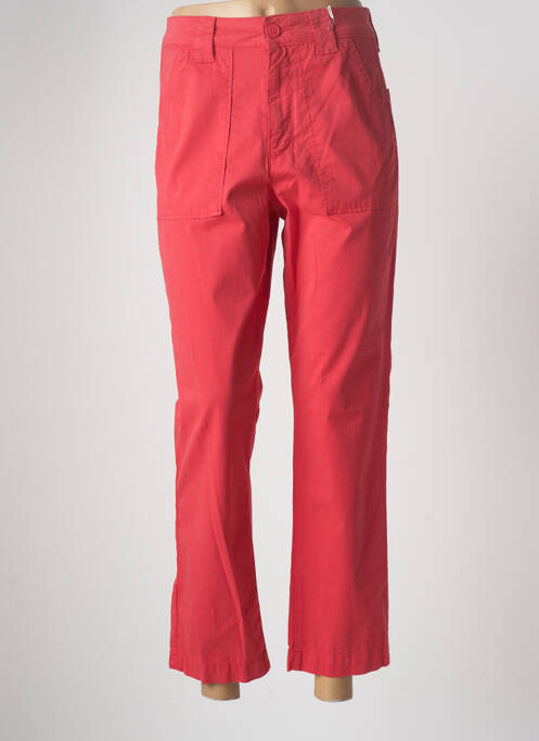 Pantalon 7/8 taille haute taille haute rouge KANOPE femme