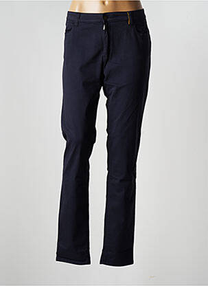 Pantalon slim tissage popeline taille normale bleu COUTURIST femme