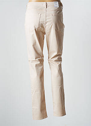 Pantalon slim tissage popeline taille normale beige KANOPE femme