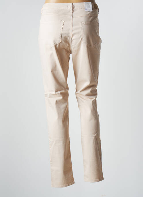 Pantalon slim tissage popeline taille normale beige KANOPE femme