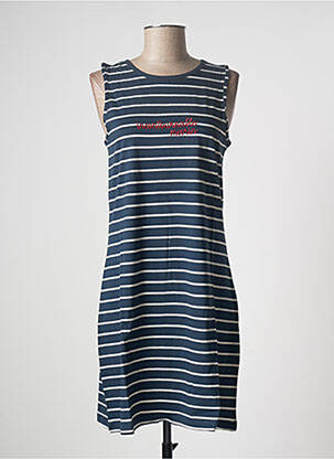 Chemise de nuit imprimé rayures bleu ROSE POMME femme