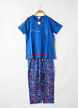 Pyjama col v bleu ROSE POMME femme
