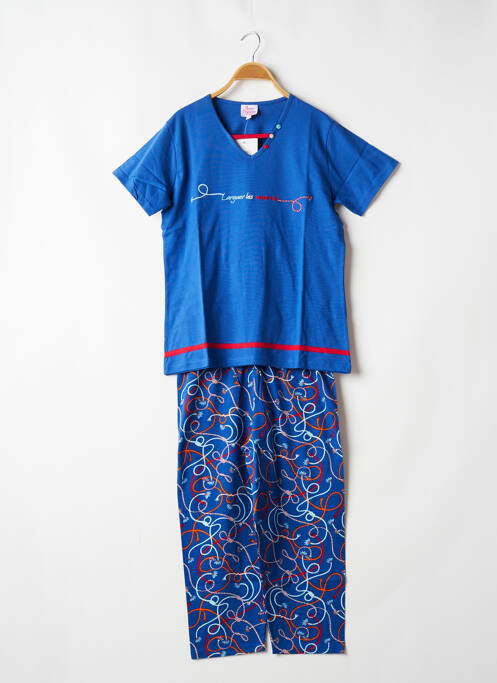 Pyjama col v bleu ROSE POMME femme