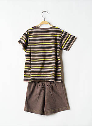 Pyjashort taille élastique marron ROSE POMME enfant