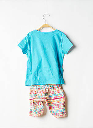 Pyjashort taille élastique bleu ROSE POMME enfant