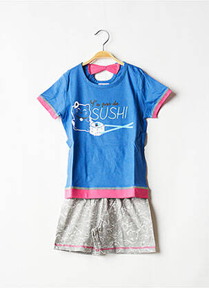 Pyjashort bleu ROSE POMME pour enfant
