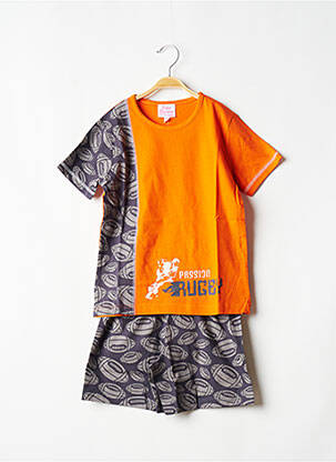 Pyjashort orange ROSE POMME pour enfant