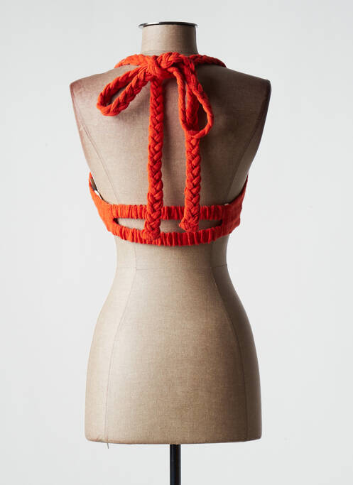 Top orange CHRISTELLE NIMA pour femme