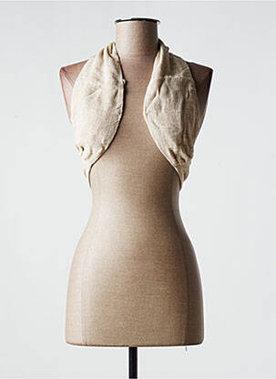 Top coupe cintrée sans manche beige CHRISTELLE NIMA femme