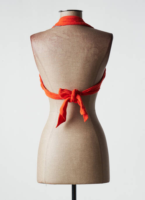 Top orange CHRISTELLE NIMA pour femme