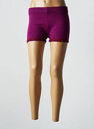 Short taille élastique taille haute violet PHO femme