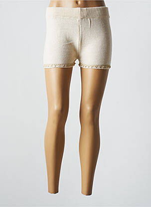 Short taille haute taille haute beige PHO femme