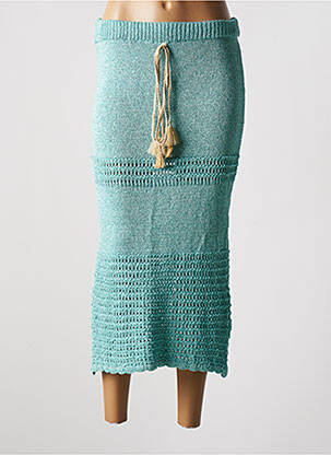 Jupe longue taille haute bleu PHO femme