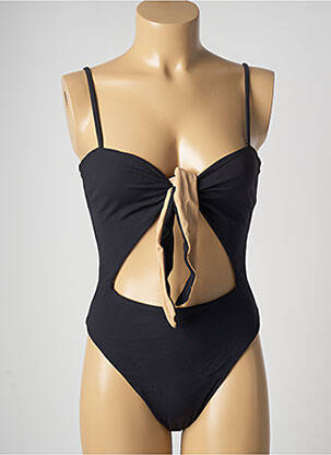 Maillot de bain 1 pièce haut bandeau haut bandeau noir BAIN DE MER SAINT TROPEZ femme
