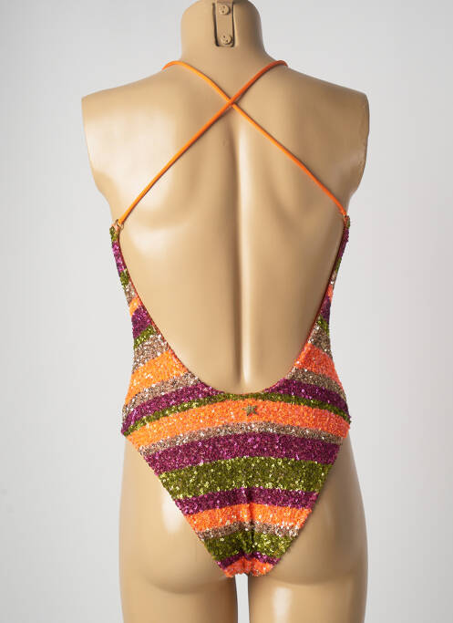 Maillot de bain 1 pièce orange PIN UP femme