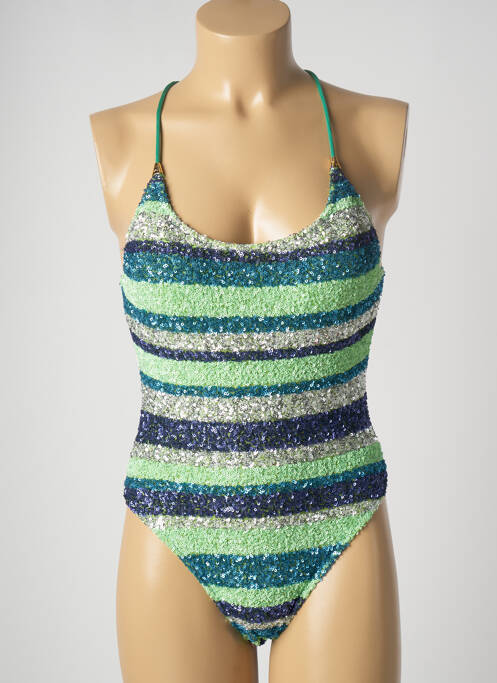 Maillot de bain 1 pièce haut bandeau haut bandeau vert PIN UP femme