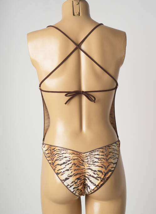 Maillot de bain 1 pièce marron PIN UP femme