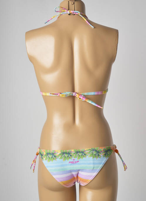 Maillot de bain 2 pièces bleu PIN UP pour femme