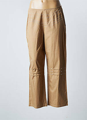 Pantalon 7/8 taille normale taille normale marron ENJOY femme