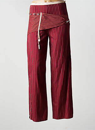 Pantalon 7/8 taille haute taille haute rouge ENJOY femme