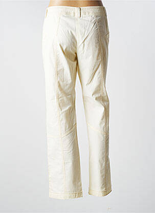 Pantalon droit tissage popeline taille basse jaune CLAUDIA GIL femme