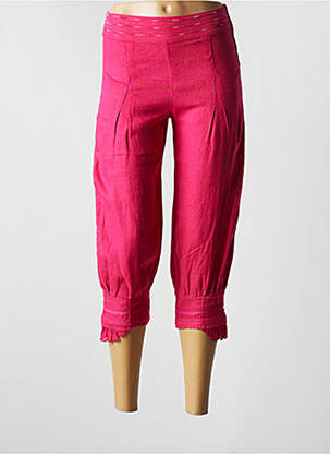 Pantacourt taille haute taille haute rose FILLE DES SABLES femme