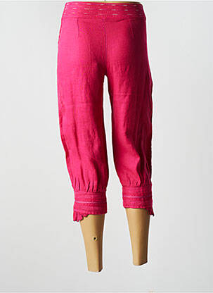 Pantacourt taille haute taille haute rose FILLE DES SABLES femme