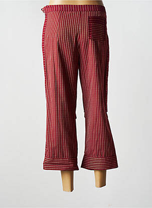 Pantacourt coupe droite taille normale rouge ENJOY femme