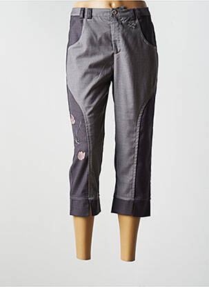Pantacourt coupe droite taille normale gris ALL BEAUTIFUL femme