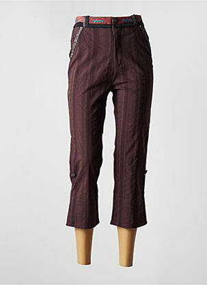 Pantacourt tissage popeline taille normale marron ENJOY femme