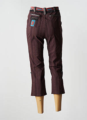 Pantacourt tissage popeline taille normale marron ENJOY femme