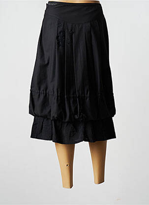 Jupe mi-longue fermeture zip latéral noir ALL BEAUTIFUL femme