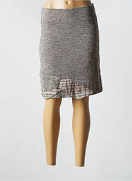Jupe mi-longue coupe droite gris ETNIA femme