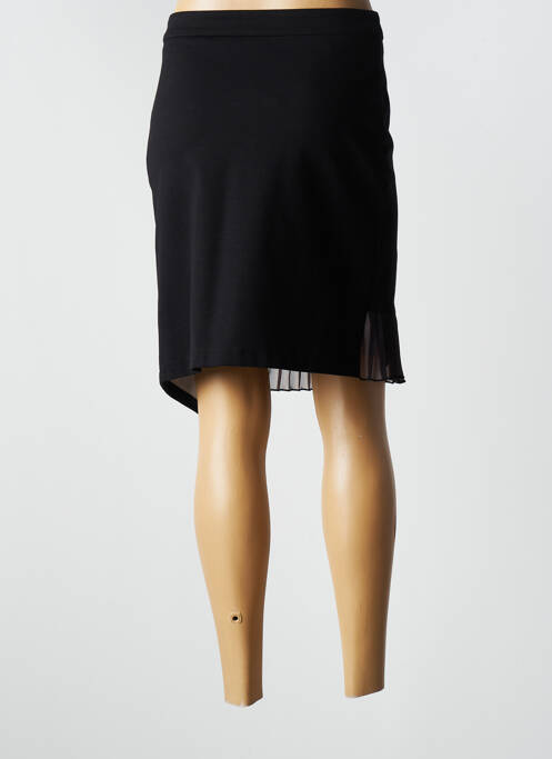 Jupe mi-longue coupe droite noir AKELA KEY femme