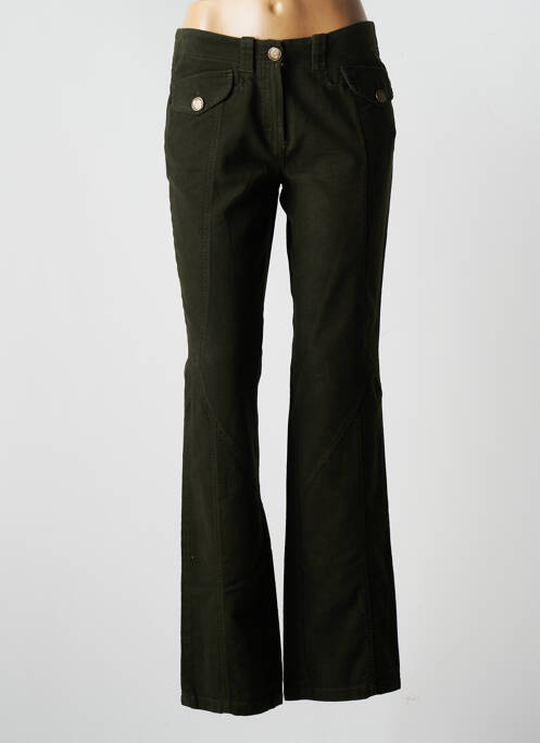 Pantalon droit vert CLAUDIA GIL pour femme