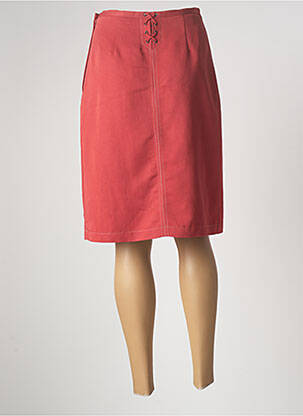 Jupe mi-longue fermeture zip latéral rose ENJOY femme