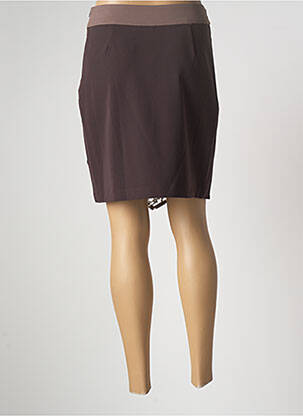 Jupe courte coupe droite marron ENJOY femme