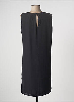 Robe mi-longue sans manche sans manche noir ZENIA femme