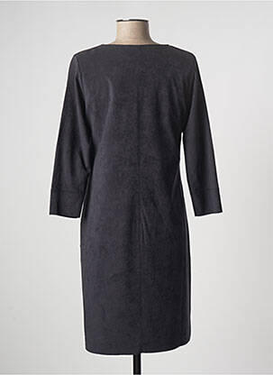 Robe mi-longue manches longues manches longues noir ZENIA femme