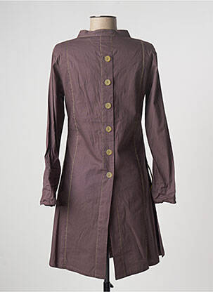Tunique manches longues fermeture boutonnée sur le devant violet ENJOY femme