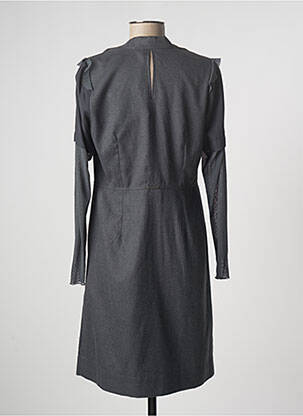Robe mi-longue manches longues manches longues gris ENJOY femme