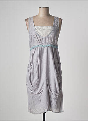 Robe courte sans manche sans manche gris ENJOY femme