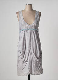 Robe mi-longue sans manche sans manche gris ENJOY femme
