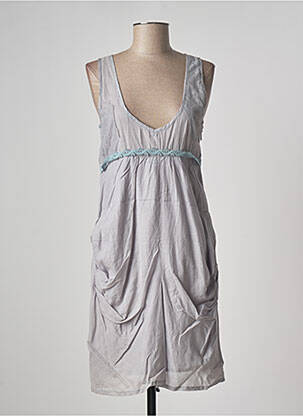 Robe mi-longue sans manche sans manche gris ENJOY femme
