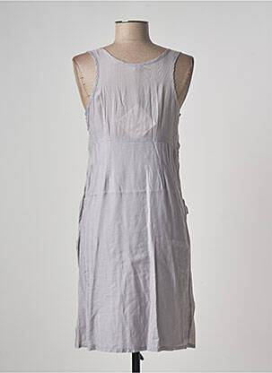 Robe mi-longue sans manche sans manche gris ENJOY femme