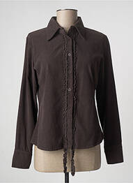 Chemisier coupe cintrée manches longues marron ALAN RED femme