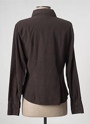 Chemisier coupe cintrée manches longues marron ALAN RED femme